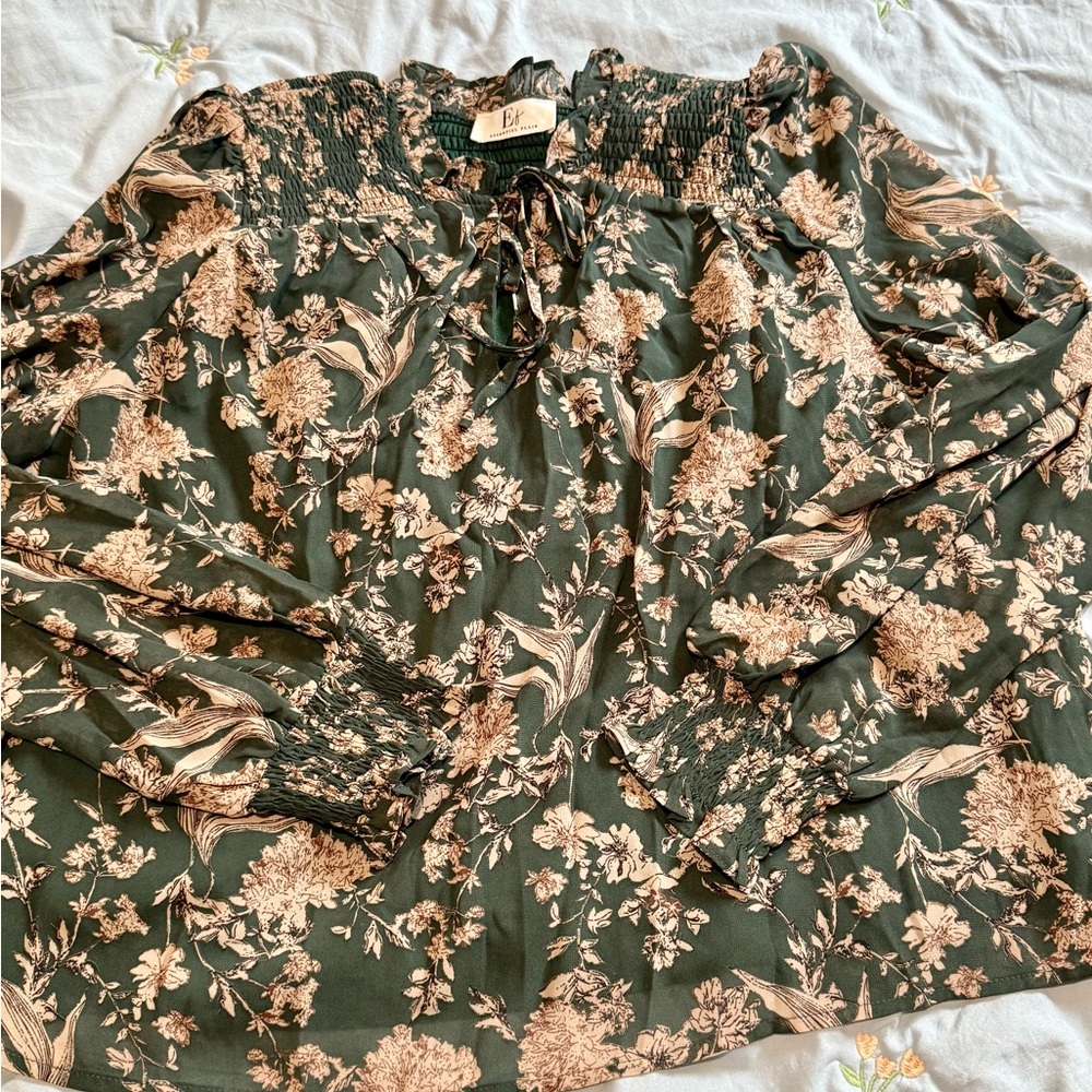 Floral Green Top